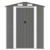 Garden Shed Light Gray 75.6"x402"x87.8" Galvanized Steel
