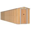 Garden Shed Light Brown 75.6"x402"x87.8" Galvanized Steel