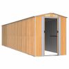 Garden Shed Light Brown 75.6"x336.6"x87.8" Galvanized Steel