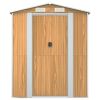 Garden Shed Light Brown 75.6"x336.6"x87.8" Galvanized Steel