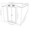 Garden Shed Brown 101.2"x389.8"x71.3" Galvanized steel