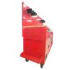 Heavy-Duty 62 in. 10-Drawer Red Tool Chest Mobile Workbench Cabinet with Pegboard Back Wall Red