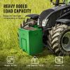 VEVOR Ballast Box 3 Point Category 1 Tractor, 800lbs Capacity, for 2'' Hitch Receiver, 5 cu.ft Volume Loader Attachment, Heavy-duty Steel, Green