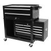 8-Drawer Rolling Tool Chest with Wheels, Large Tool Cabinet with Drawers, Mobile Steel Tool Storage Organizer with Lock&Liner for Warehouse, Workshop,