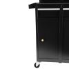 Rolling Garage Workshop Organizer Detachable 5 Drawer Tool Chest with Large Storage Cabinet and Adjustable Shelf, Black