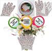 Pack of 600 Single Side Dot Cotton Gloves - Ladies Size. Floral Pattern Protective Cotton Knit Gloves. Knitted Cotton Poly Gloves for General Purpose.