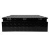 39 Inch Aluminum Utility Trailer Tongue Tool Box 5 Bar Tread Trailer Tongue Box Waterproof Under Truck Storage for Pick Up Truck Bed, RV Trailer, ATV