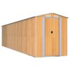 Garden Shed Light Brown 75.6"x336.6"x87.8" Galvanized Steel