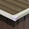 Garden Shed Brown 101.2"x389.8"x71.3" Galvanized steel