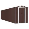 Garden Shed Dark Brown 75.6"x336.6"x87.8" Galvanized Steel