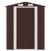 Garden Shed Dark Brown 75.6"x336.6"x87.8" Galvanized Steel