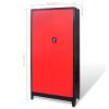Tool Cabinet with Tool Chest Steel 35.4"x15.7"x70.9" Red and Black