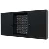 Wall Mounted Tool Cabinet Industrial Metal 47.2"x7.5"x23.6" Black