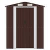 Garden Shed Dark Brown 75.6"x303.9"x87.8" Galvanized Steel