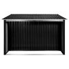 Garden Shed with Sliding Doors Anthracite 129.7"x102"x70.1" Steel