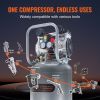 VEVOR 13 Gallon Air Compressor, 2HP 4.6 SCFM@90PSI Oil Free Air Compressor Tank with 125PSI Max Pressure, 66dB Ultra Quiet Compressor for Tire Inflati