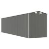 Garden Shed Light Gray 75.6"x336.6"x87.8" Galvanized Steel