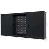 Wall Mounted Tool Cabinet Industrial Metal 47.2"x7.5"x23.6" Black