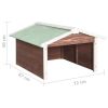 Robotic Lawn Mower Garage 28.3"x34.3"x19.7" Mocca and White Firwood