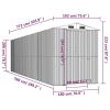 Garden Shed Dark Brown 75.6"x303.9"x87.8" Galvanized Steel