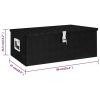 Storage Box Black 35.4"x18.5"x13.2" Aluminum