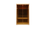 Two person wide space hemlock double doors great glass luxury indoor Far infrared sauna room