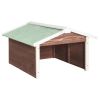 Robotic Lawn Mower Garage 28.3"x34.3"x19.7" Mocca and White Firwood