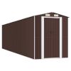 Garden Shed Dark Brown 75.6"x303.9"x87.8" Galvanized Steel