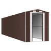 Garden Shed Dark Brown 75.6"x336.6"x87.8" Galvanized Steel