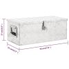 Storage Box Silver 27.6"x12.2"x10.6" Aluminum