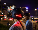 Cycling sports protection helmet. (Light sensing mode, phone answering, GPS navigation, brake warning lights, MP3 + light endurance of 6h, 2X1W stereo