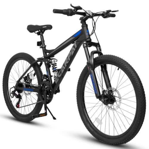 24inch MTB Bike With Disc Brakes, 21-Speed Gear System, Sturdy Durable Frame,Tool Kit, Ideal For Unisex Travel, Commuting And Mountain Cycling